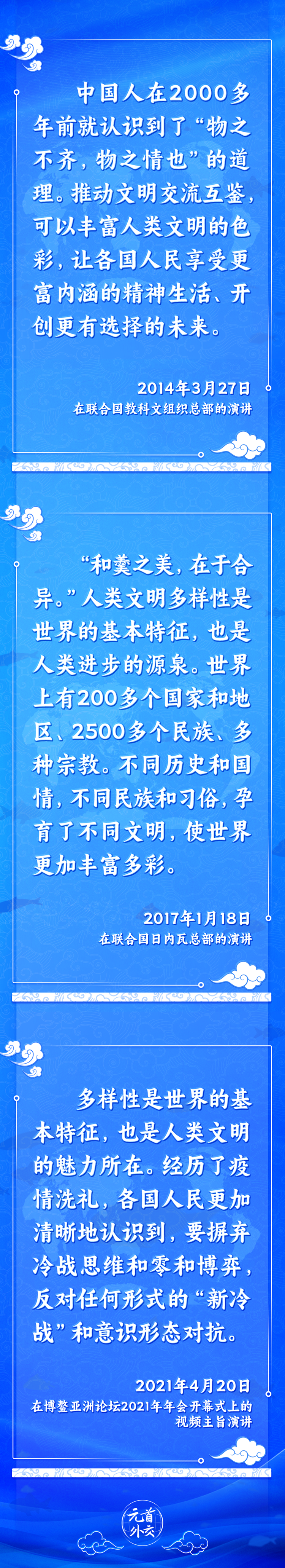 元首外交丨推動文明交流互鑒，習主席提出這些“中國主張”