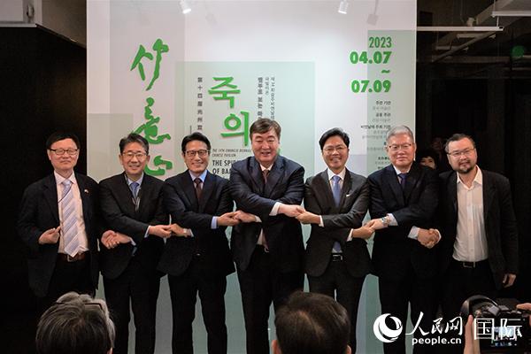第十四屆光州雙年展中國館開幕式7日在韓國光州隱巖美術館舉行。人民網(wǎng)記者 馬菲攝