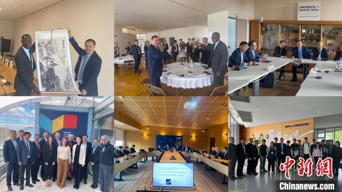 圖為法國站訪問留影?！“不沾髮W供圖。