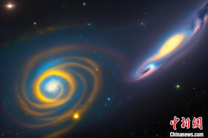 本星系群的三維藝術(shù)圖?！≈锌圃簢姨煳呐_ 供圖