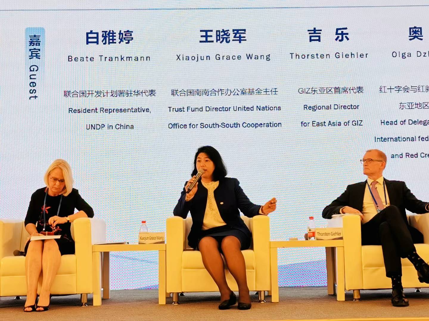 聯(lián)合國南南合作辦公室基金主任王曉軍出席全球共享發(fā)展行動(dòng)論壇首屆高級(jí)別會(huì)議分論壇討論。受訪者供圖