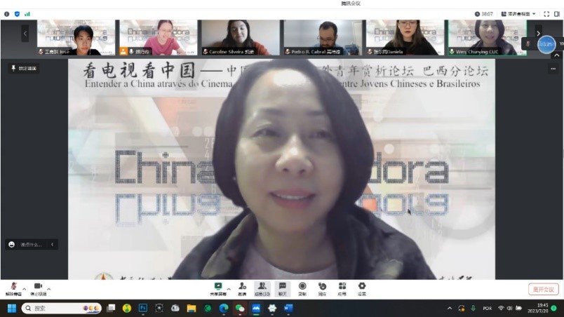 中國傳媒大學(xué)外國語言文化學(xué)院院長文春英教授。 論壇截圖