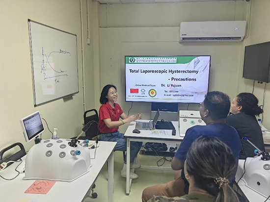 培訓現(xiàn)場。第18期援圭亞那醫(yī)療隊供圖