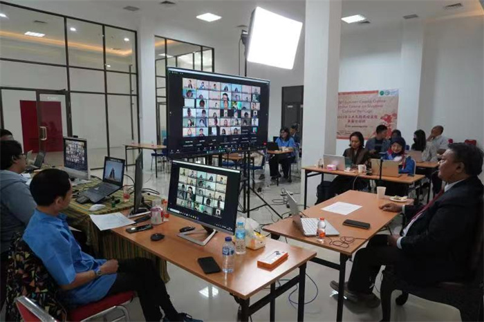 活動現(xiàn)場。供圖：印尼三一一大學孔子學院