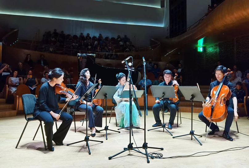 “古老文明的現(xiàn)代回聲——中國當代作曲家室內(nèi)樂作品音樂會”在意大利舉行。中國駐意大利使館供圖