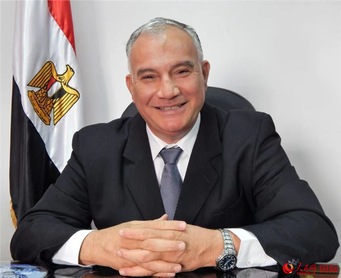 埃及著名國際問題專家哈?！だ懿?。人民網(wǎng)記者 黃培昭攝