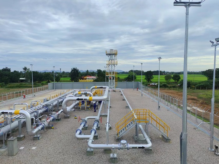 泰國(guó)新崗天然氣管道項(xiàng)目首站?？ì斎R 攝