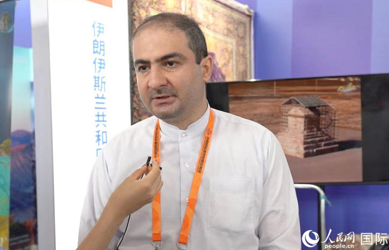 圖為伊朗使館媒體和公共外交專員阿米爾·曼蘇里。人民網(wǎng) 王禹蘅攝