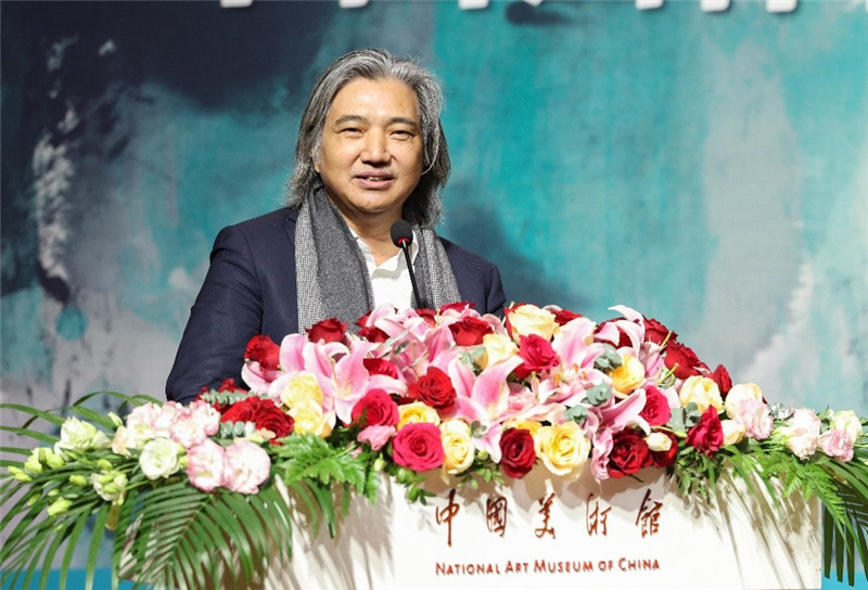 吳為山致辭。主辦方供圖