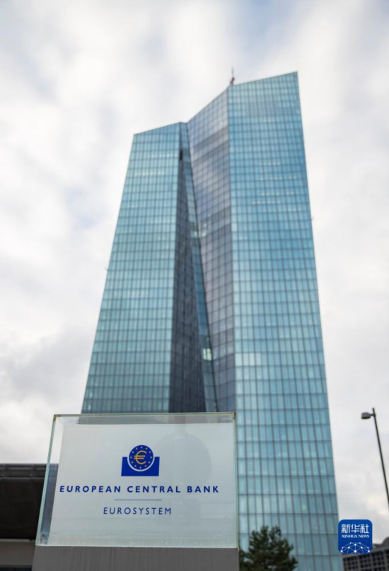 這是12月14日在德國法蘭克福拍攝的歐洲央行大樓。新華社記者 張帆 攝