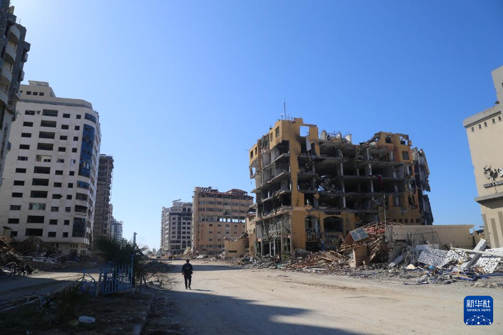 這是1月25日拍攝的加沙城一角。新華社發(fā)