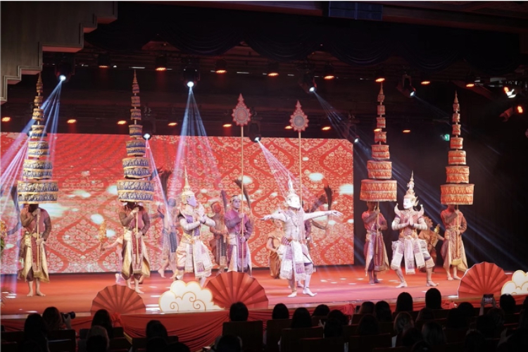 圖為2024“歡樂春節(jié)”中泰互致新春賀辭活動現(xiàn)場。 中國駐泰國大使館文化處供圖