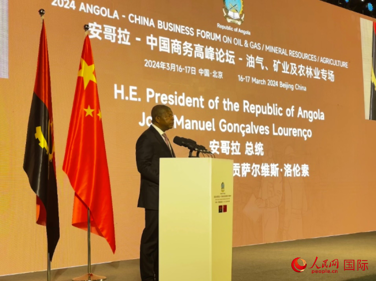 安哥拉總統(tǒng)若昂·曼努埃爾·貢薩爾維斯·洛倫索。人民網(wǎng)記者 張榮攝