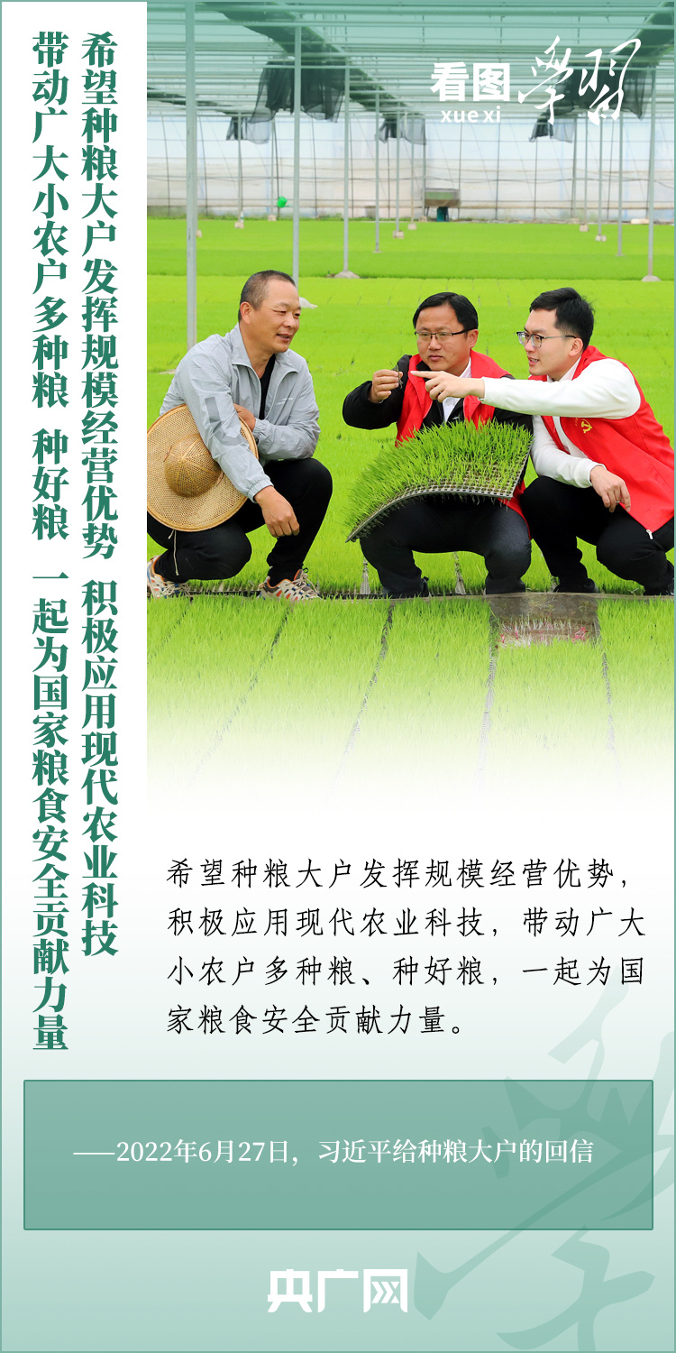 看圖學(xué)習(xí)丨推廣良田、良種、良法、良機(jī) 給農(nóng)業(yè)現(xiàn)代化插上科技的翅膀