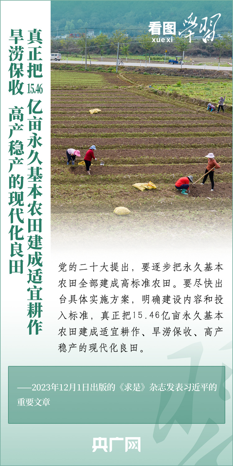 看圖學(xué)習(xí)丨推廣良田、良種、良法、良機(jī) 給農(nóng)業(yè)現(xiàn)代化插上科技的翅膀