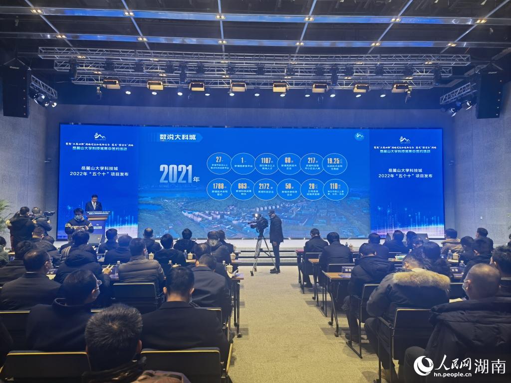 大科城管委會主任羅予武發(fā)布“五個(gè)十”項(xiàng)目。人民網(wǎng) 匡瀅攝