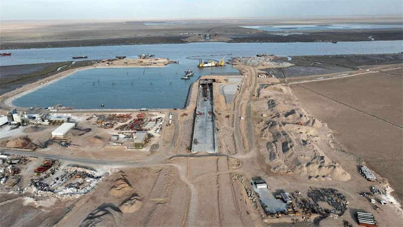 施工現(xiàn)場一景。中交天津航道局有限公司供圖