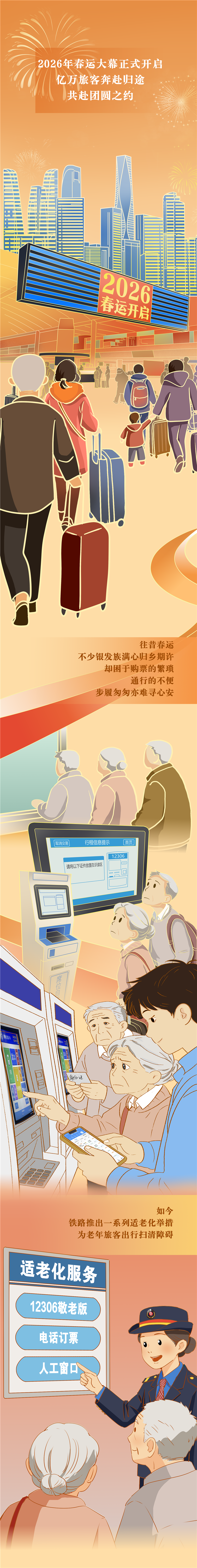 【騏驥迎新】漫評(píng)丨適老化服務(wù)讓春運(yùn)歸途更有溫度