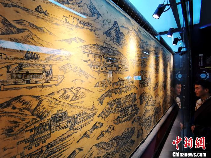 圖為歷代藏醫(yī)藥學教育機構展示?！?zhí)砀?攝