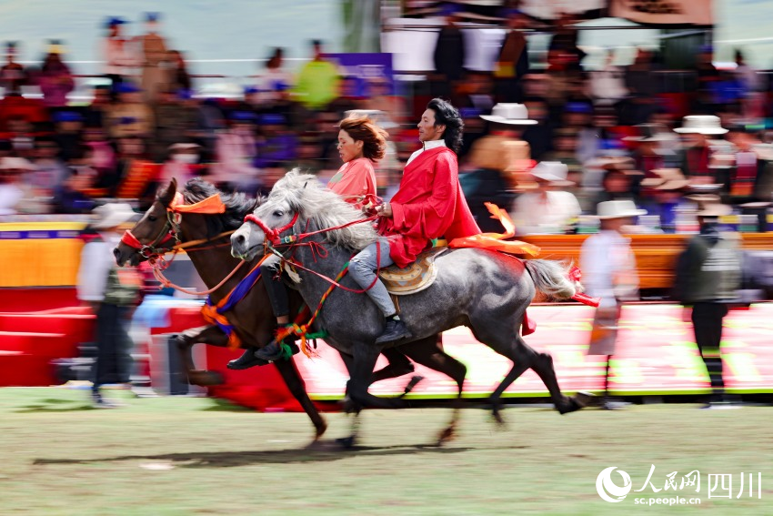 馬術(shù)表演現(xiàn)場(chǎng)。洛絨尼瑪攝