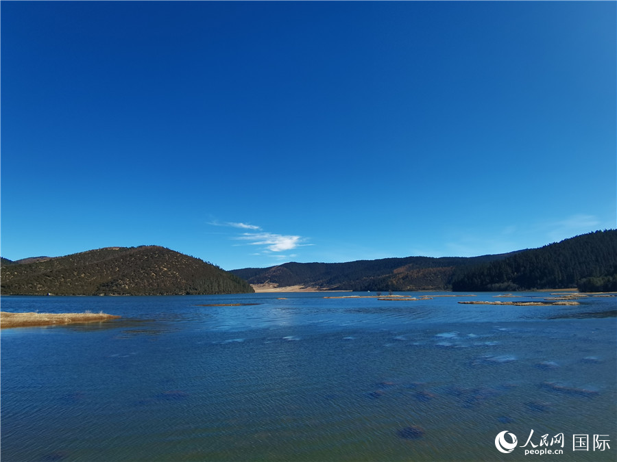 香格里拉國家公園景區(qū)內(nèi)，被譽為“高原仙子”的屬都湖。人民網(wǎng)記者 杜明明攝
