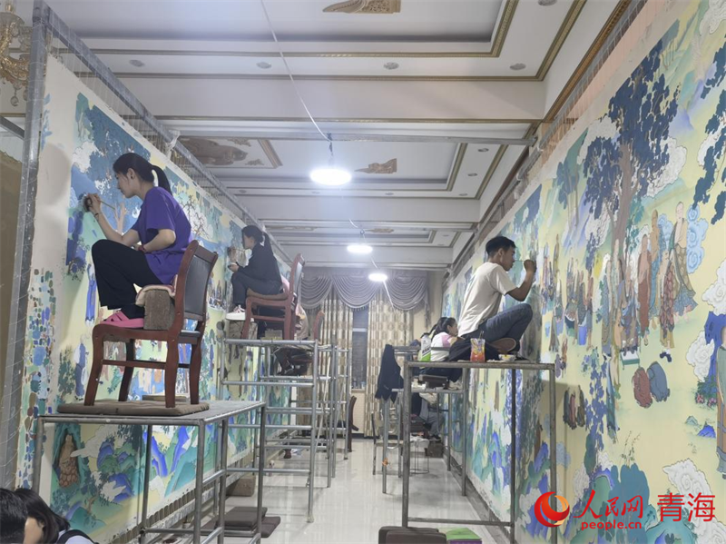 龍樹畫院傳習(xí)室。人民網(wǎng) 馬可欣攝