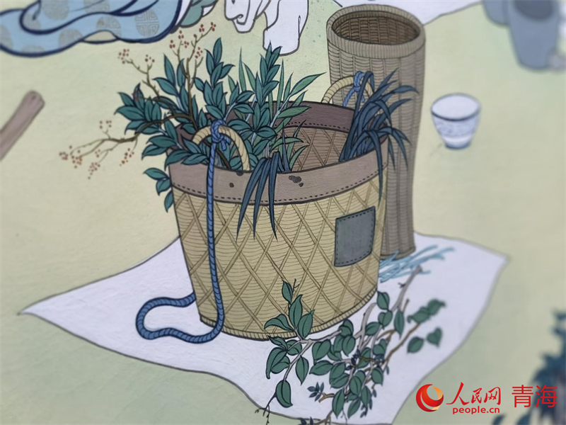 唐卡繪畫作品。人民網(wǎng) 馬可欣攝