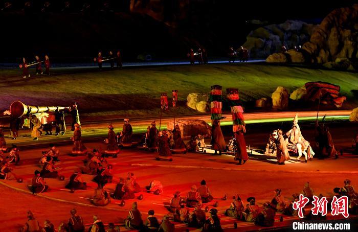 3月17日，西藏拉薩，《文成公主》大型史詩劇演出現(xiàn)場。　李林 攝