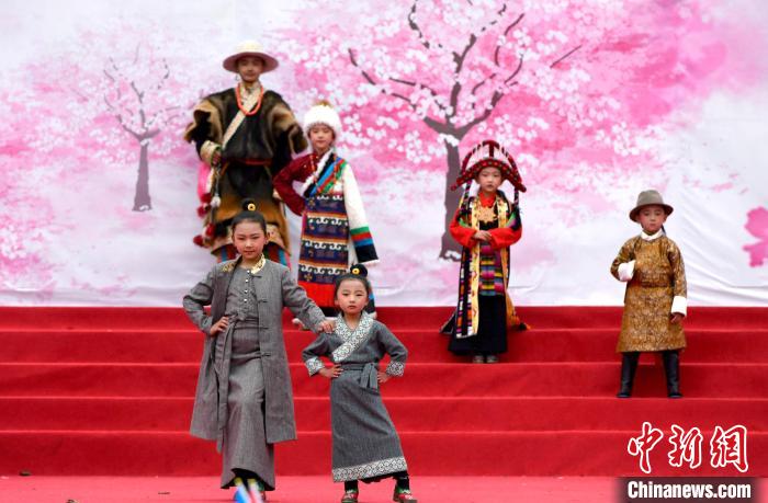 3月28日，西藏林芝第二十屆桃花旅游文化節(jié)開幕式上的文藝表演。　李林 攝